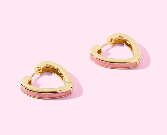 For Fun - Gigi Heart Huggie Earrings