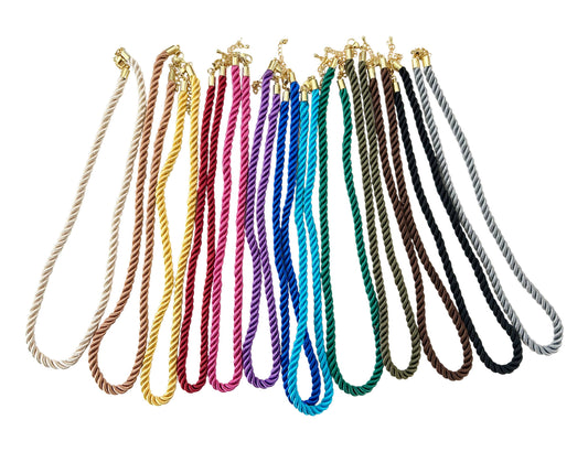 Colored Cord Necklace: Blue