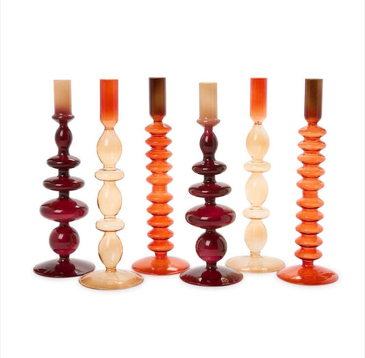 Taper Glass Candlestick Holder