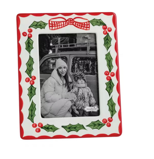Hand-Painted Holly Frame