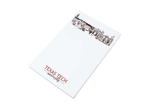 Campus Skyline Notepad - Texas Tech University/Lubbock