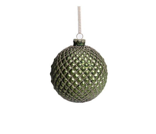 Matte Green Metallic Ornament