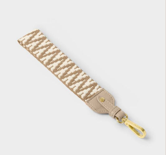 Canvas Wristlet Strap- Light Taupe