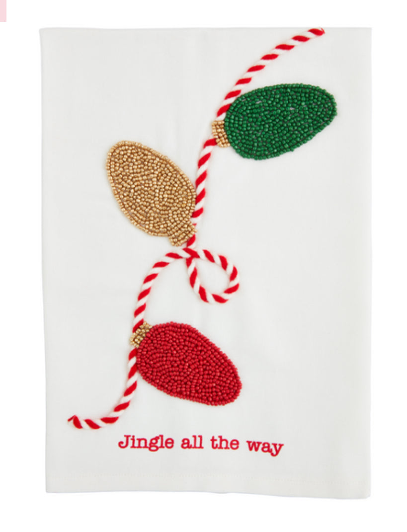 Beaded Christmas Tea Towels