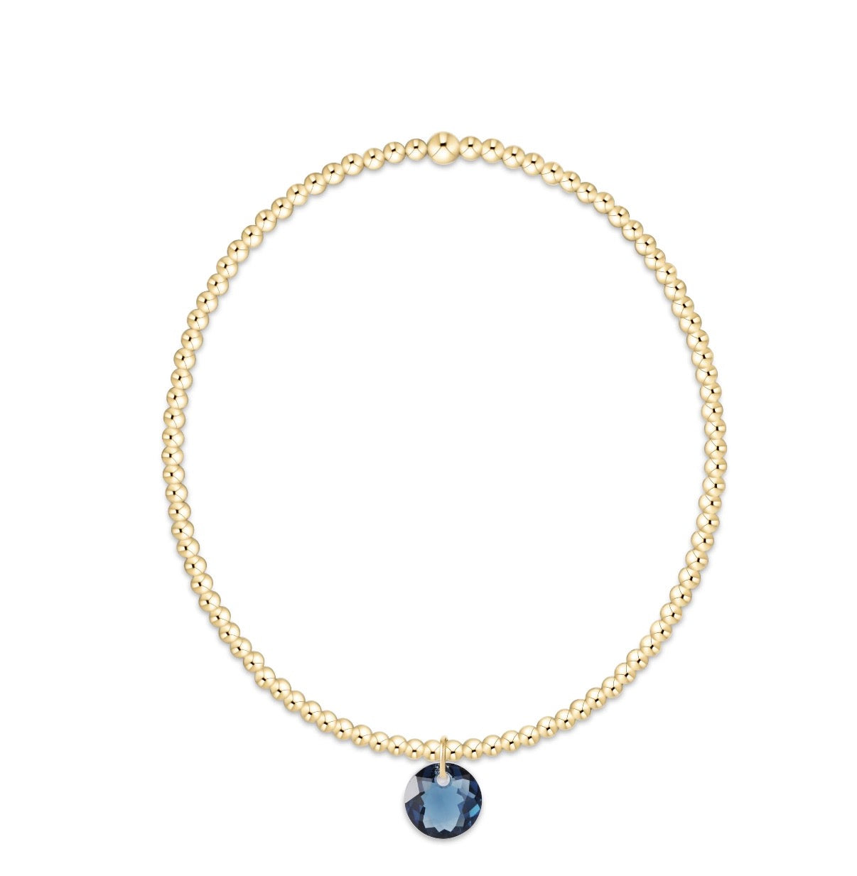 classic gold 2mm bracelet - reflection small charm