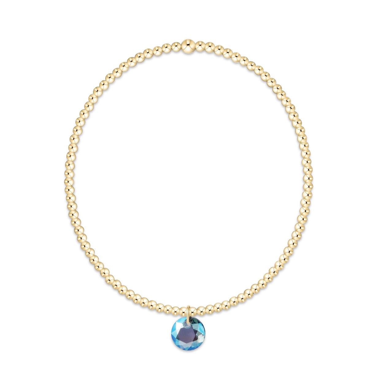 classic gold 2mm bracelet - reflection small charm