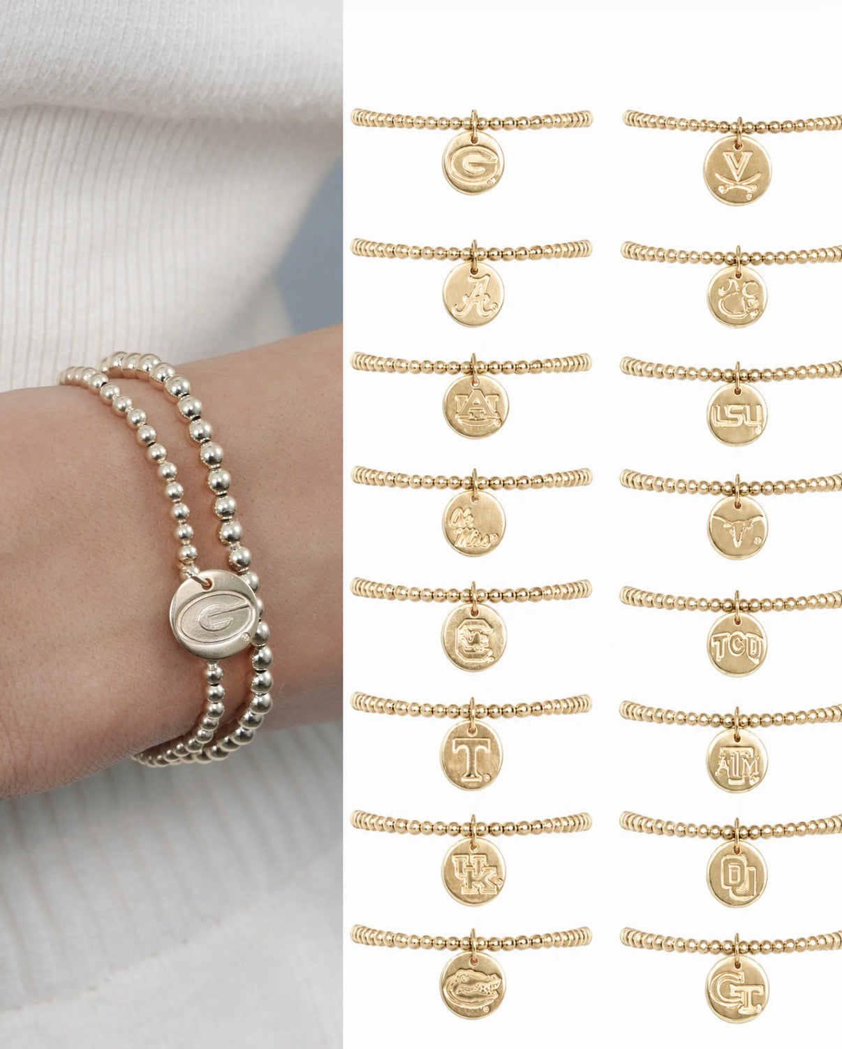 eCollegiate Classic Gold 3mm Bracelet