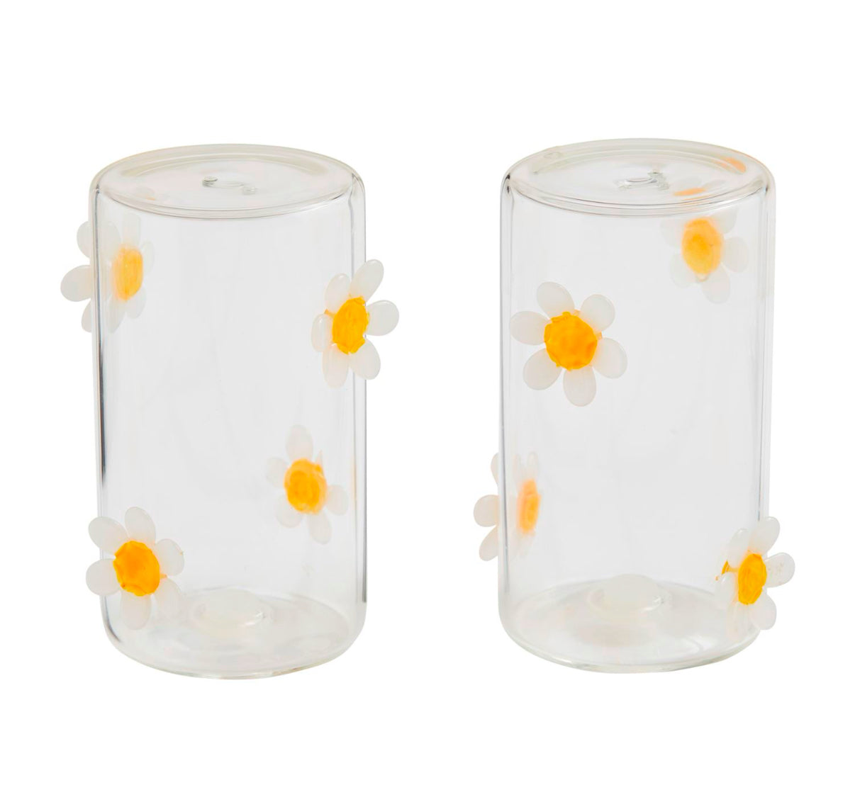 Glass Daisy Salt & Pepper Set