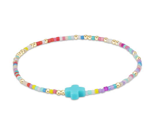 Hope Unwritten Signature Cross Bracelet - hot mess