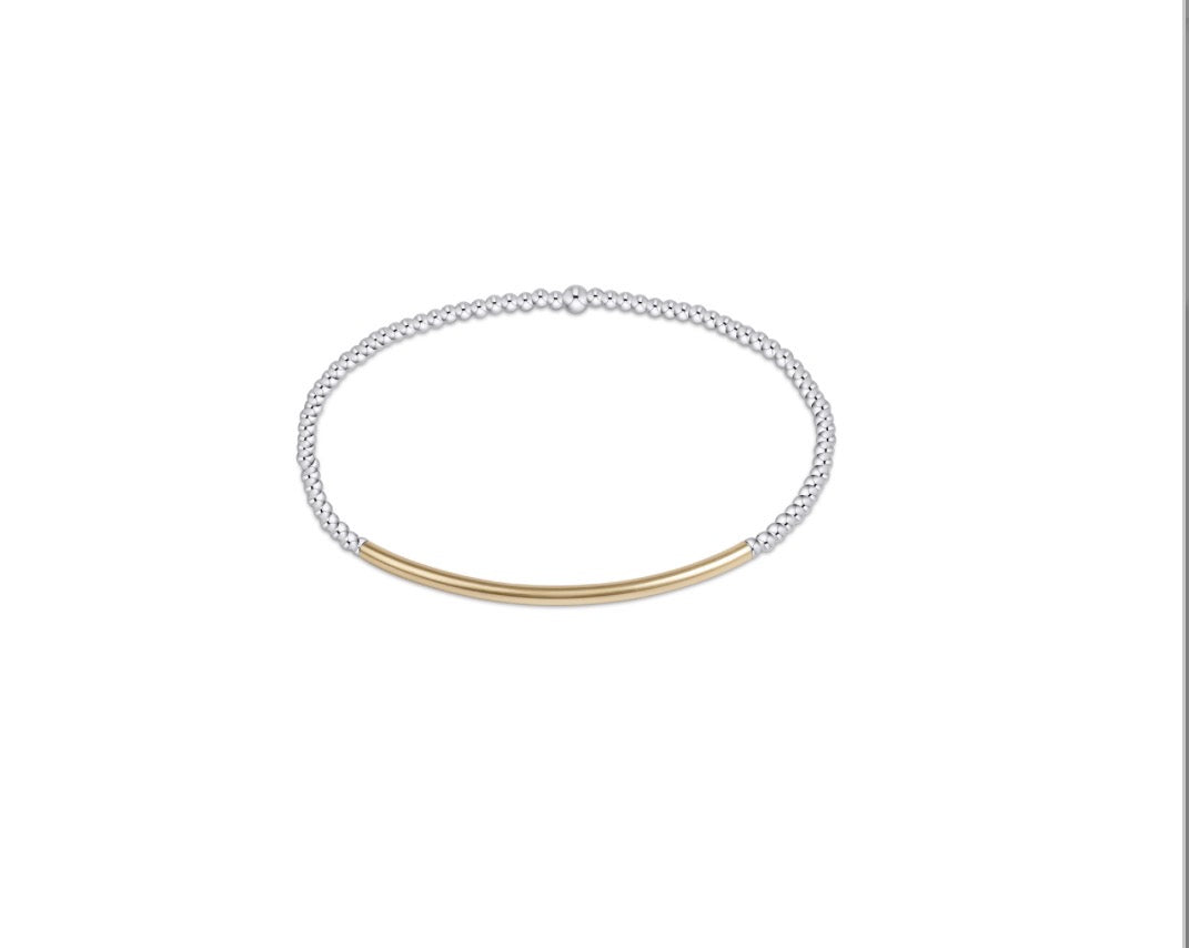 Bliss Bar Gold 2mm Mixed Metal Bracelet