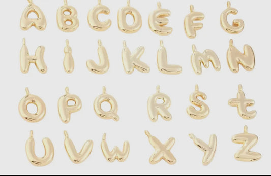 Clip on Gold Bubble Letter