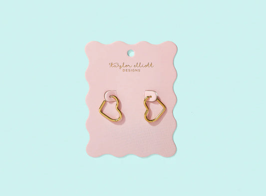 Josephine Heart Huggie Earrings