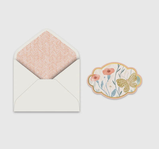 Fluttering Blooms Thank You Deluxe Greeting Card