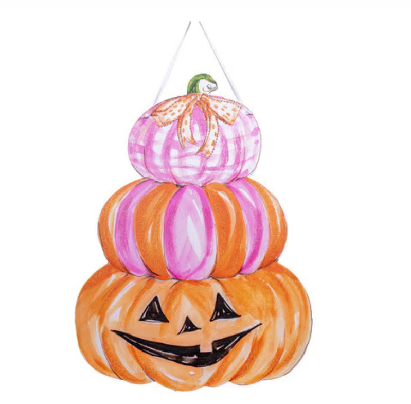 Beck’s Pink Pumpkin Stack PVC Door Hanger