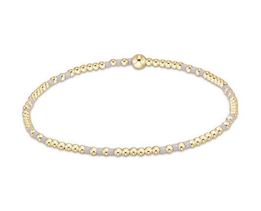 Hope Joy Pattern 2mm Bead Bracelet - white