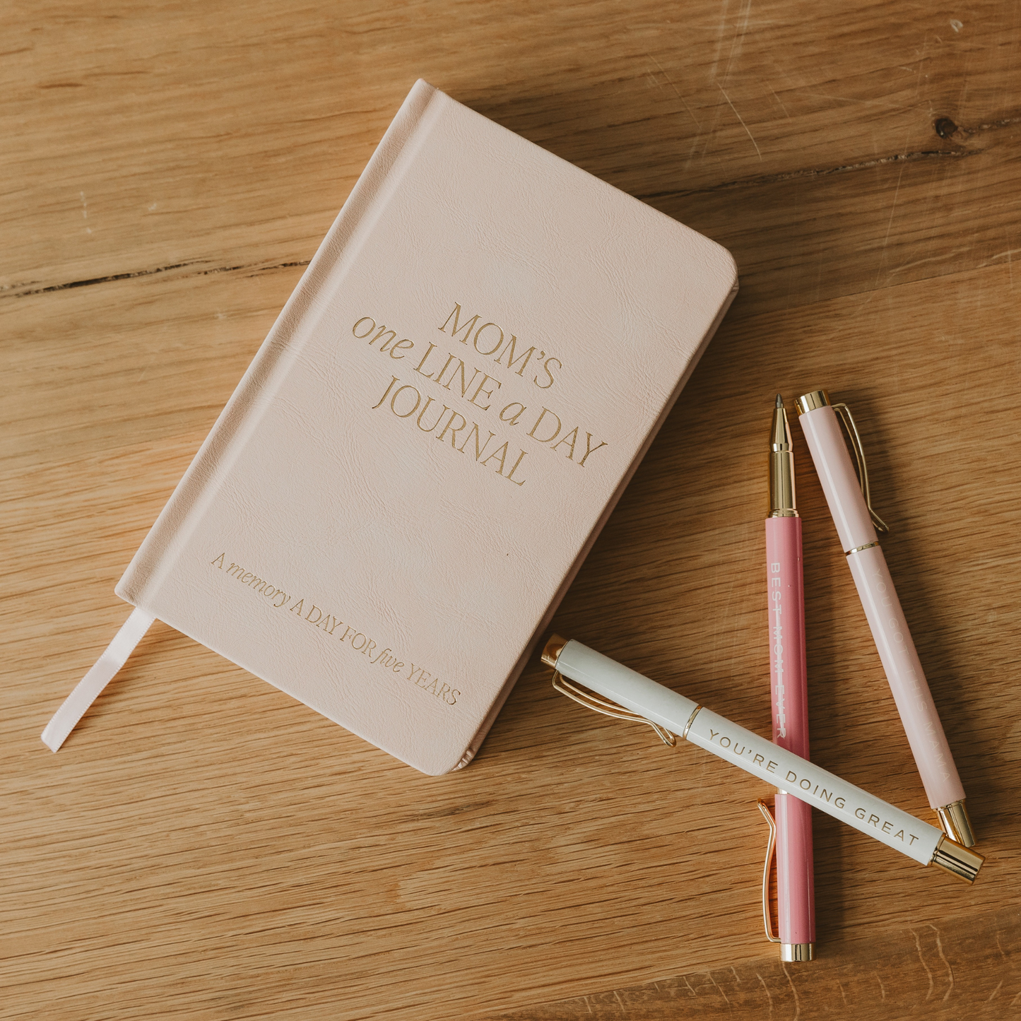 Mom's One Line A Day Leather Journal - Mother's Day Gifts