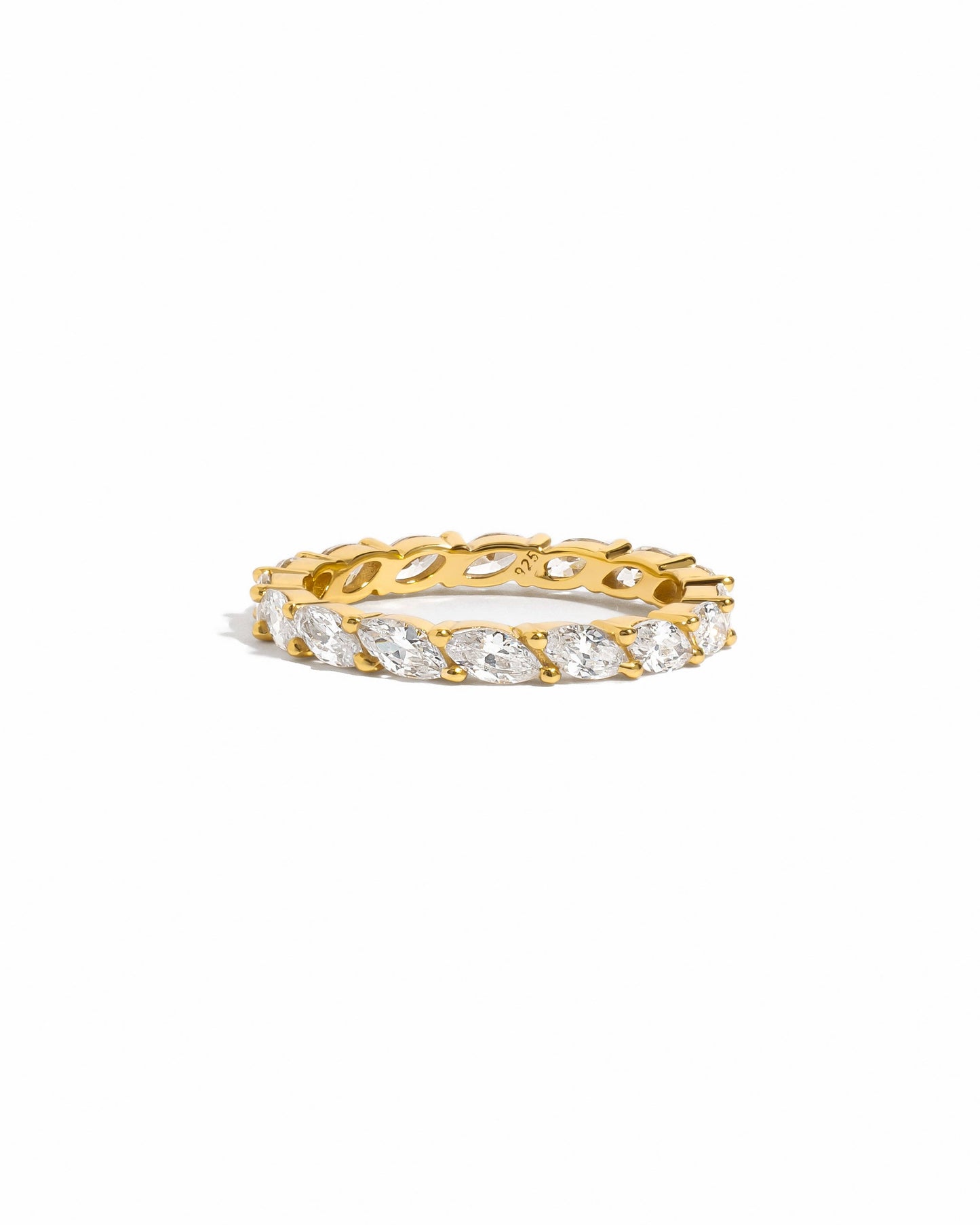 Marquise Eternity Ring: Gold / 5