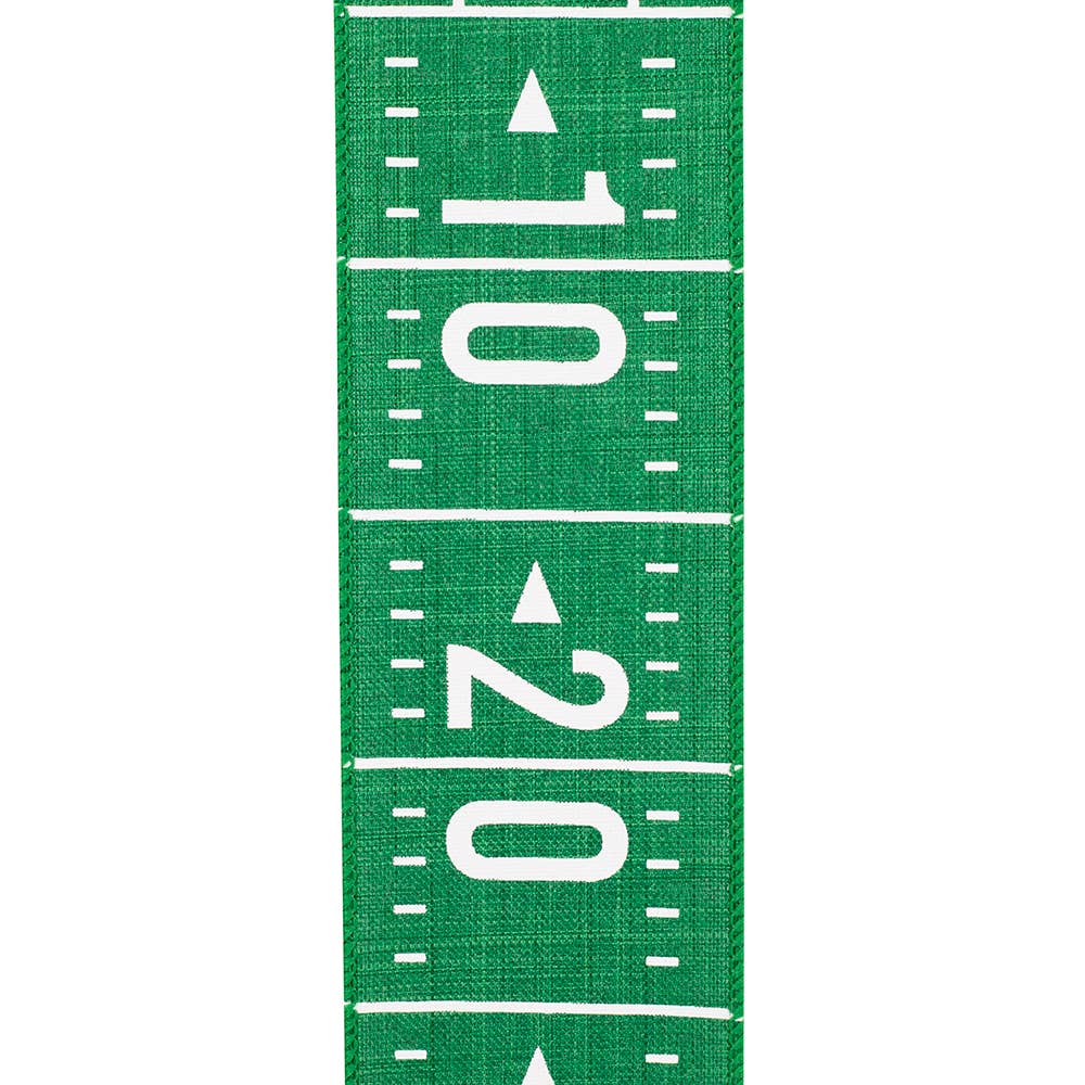 Green Football Field Wired Edge, Green, 2-1/2 In, 10 Yards