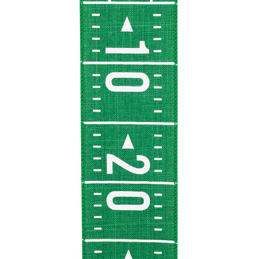 Green Football Field Wired Edge, Green, 2-1/2 In, 10 Yards