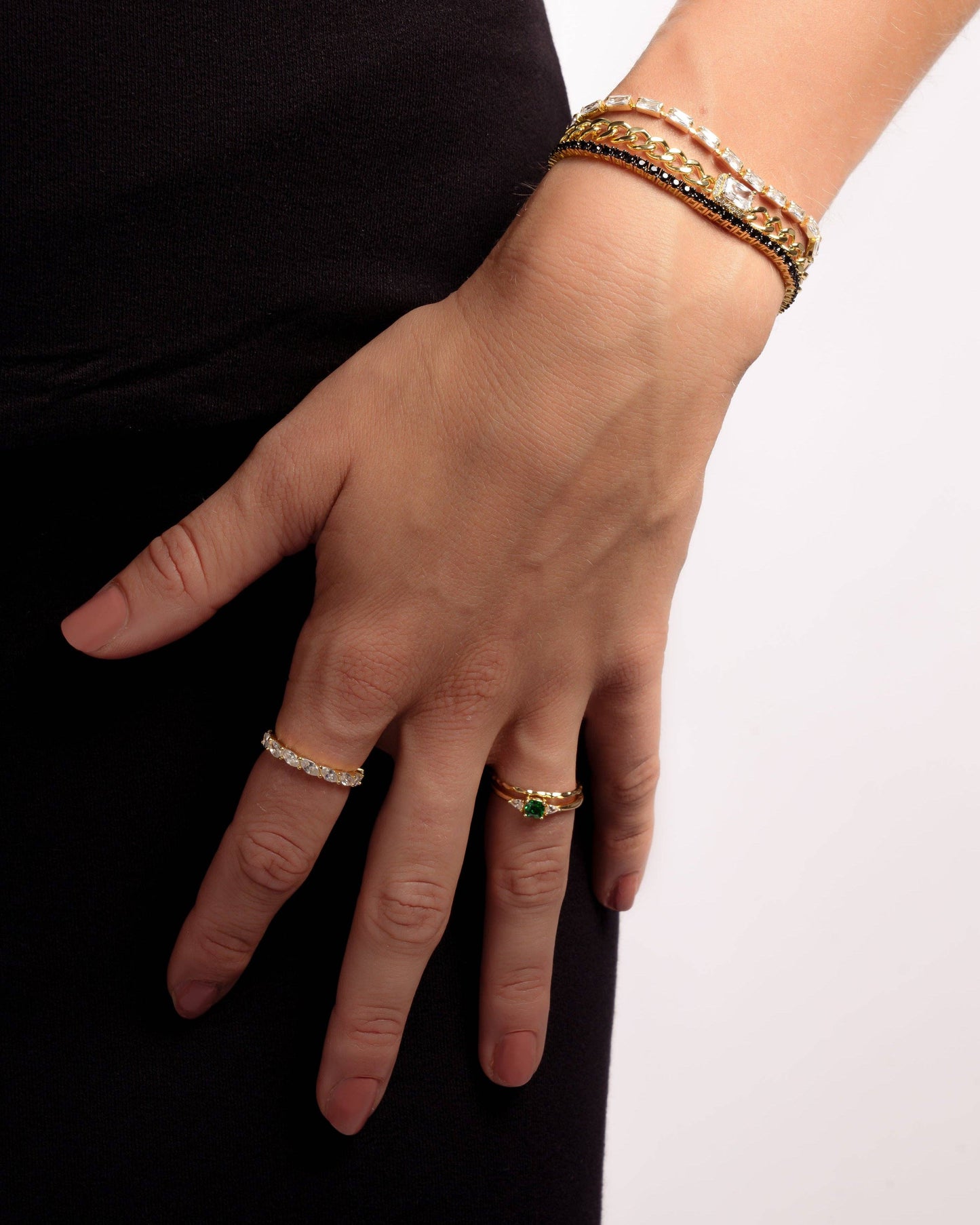 Marquise Eternity Ring: Gold / 5