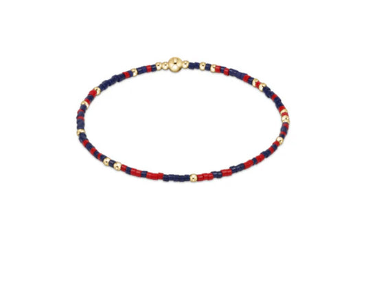 Gameday Hope Unwritten Bracelet -Matte Navy & Bright Red