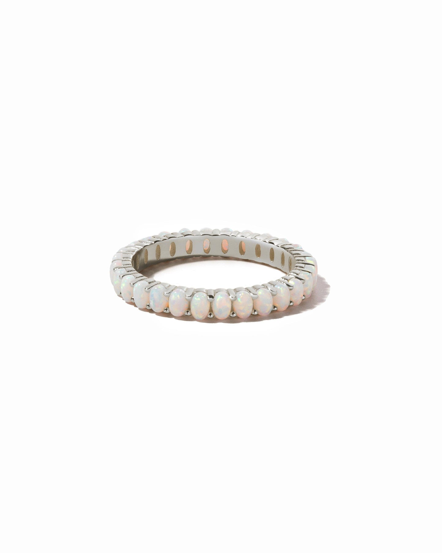 Opal Eternity Ring: Gold / 5