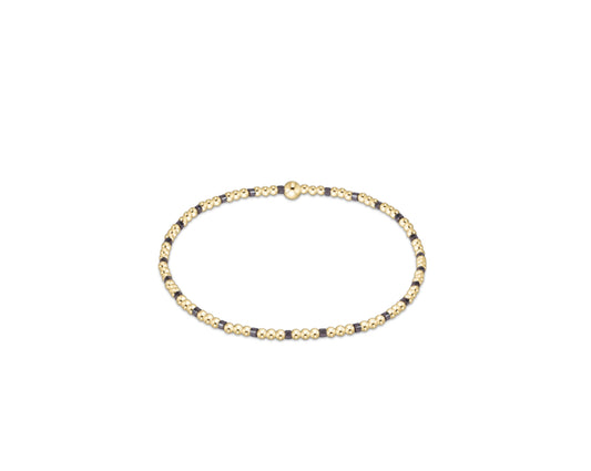 Hope Sincerity Pattern 2mm Bead Bracelet- Taupe with a Twist