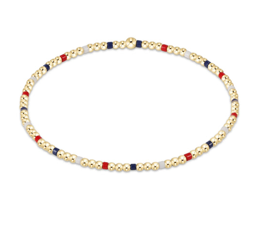 Hope Sincerity Pattern 2mm Bead Bracelet- Firecracker