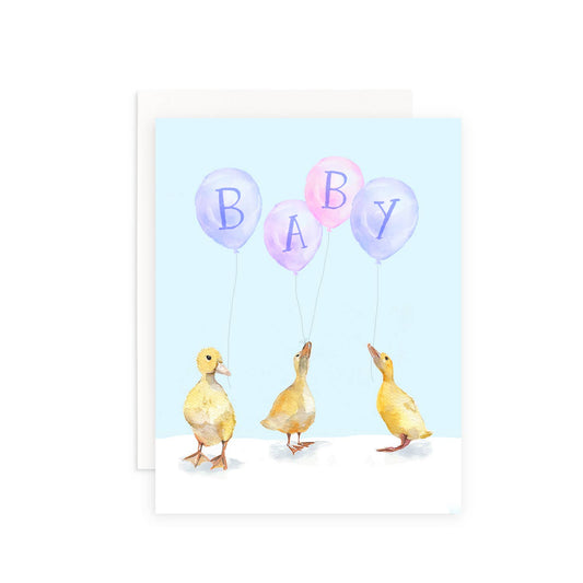 Baby Ducks Greeting Card: Single Card