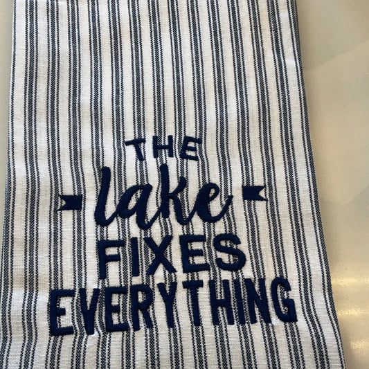 The Lake Fixes Everything Tea Towel