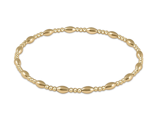 Harmony Sincerity Pattern 2mm Bead Bracelet- Gold