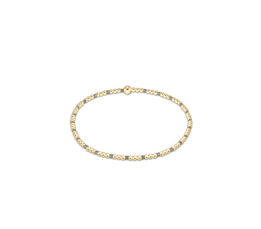 Hope Sincerity Pattern 2mm Bead Bracelet- Milkshake