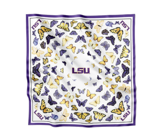 LSU SQUARE SILK SCARF
