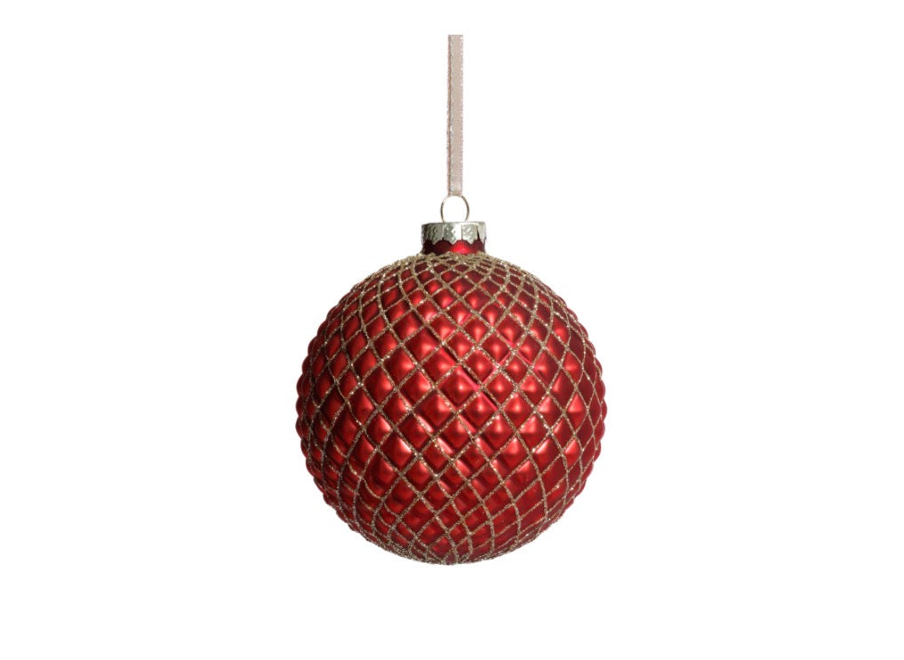 Matte Red Metallic Ornament