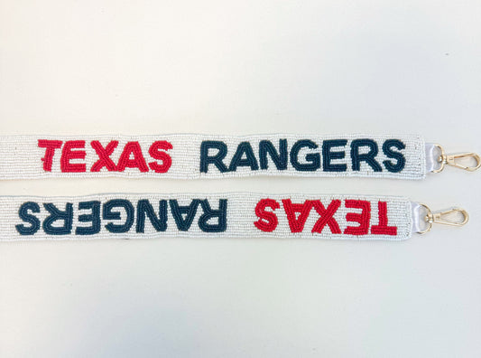 Beaded Purse Straps- Texas Rangers