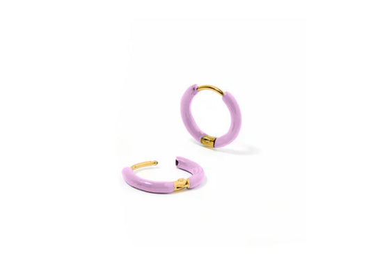 Huggie Earrings - Scarlett Hoop Purple