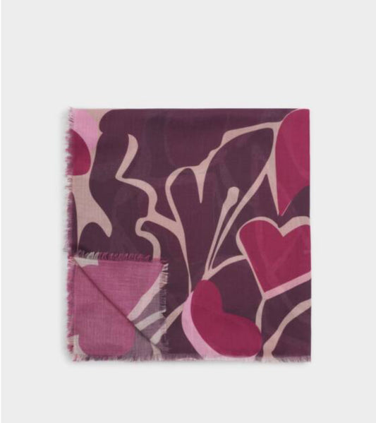 Organic Heart Print Scarf