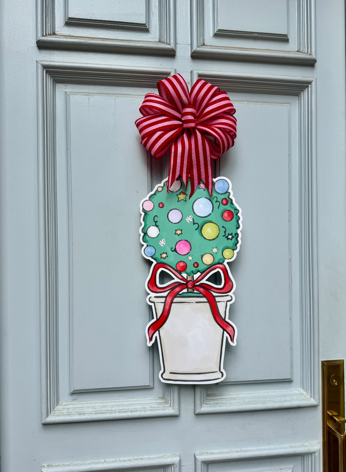 Christmas Topiary Door Hanger