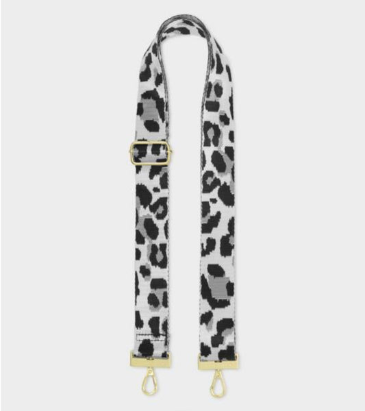 Canvas Strap- Grey Black Leopard