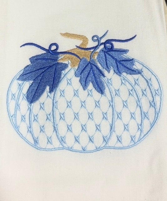 Blue Pumpkin Tea Towel