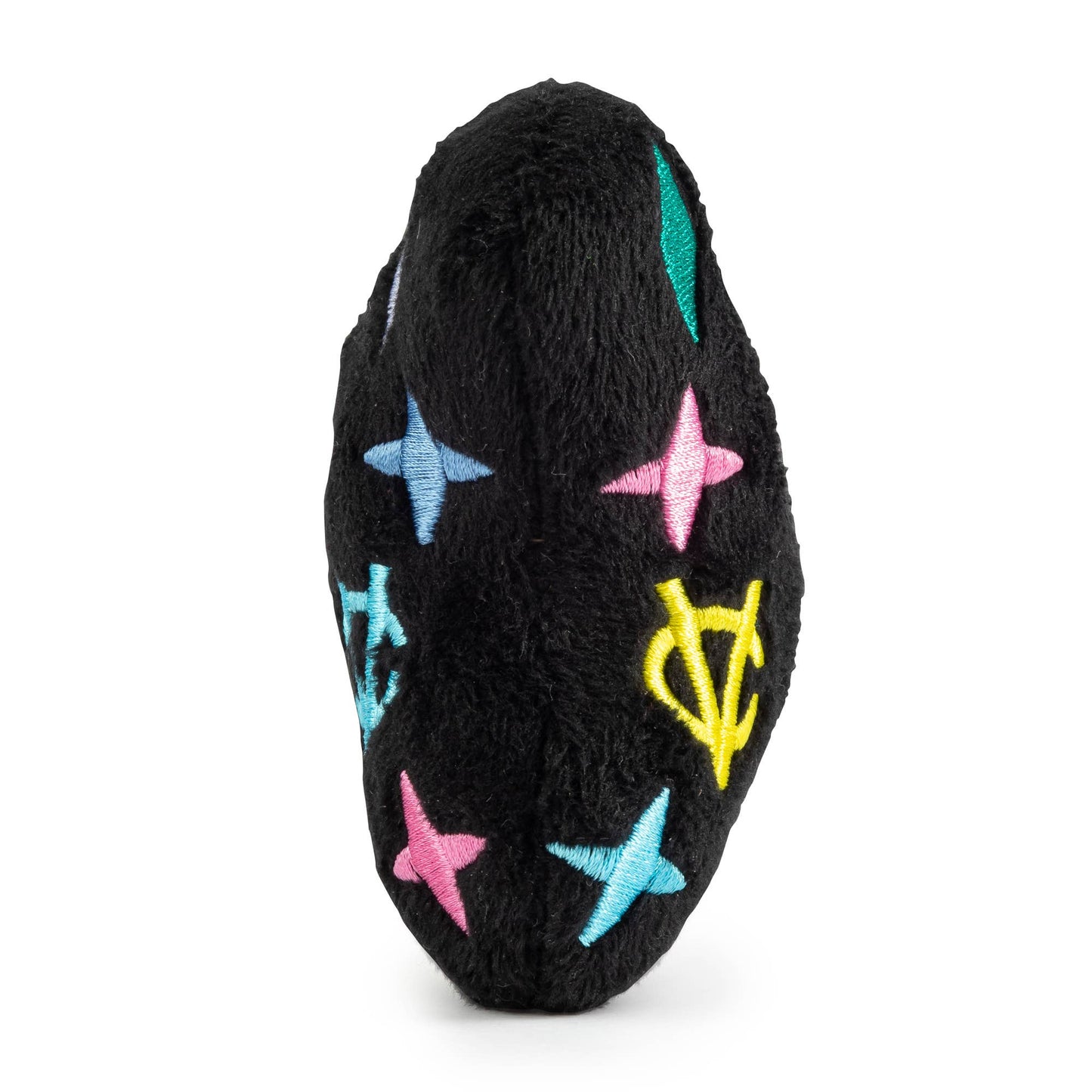 Black Monogram Chewy Vuiton Bone Squeaker Dog Toy: Large