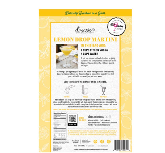 Lemon Drop Martini Cocktail Slush