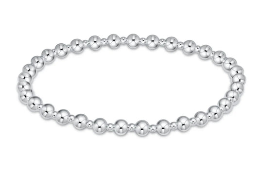 Classic Grateful Pattern 4mm Bead Bracelet - Sterling
