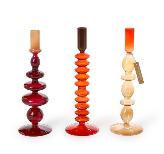 Taper Glass Candlestick Holder