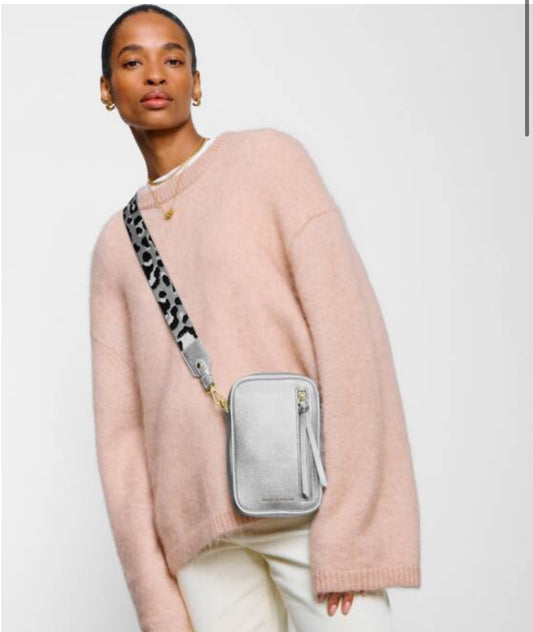 Hallie Small Crossbody Bag- Silver