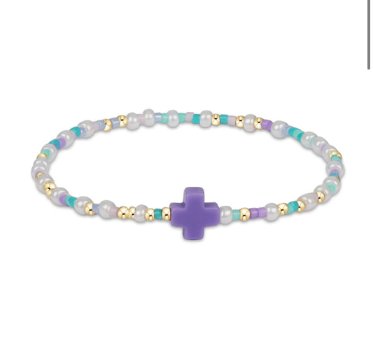 egirl Hope Unwritten Signature Cross Bracelet - how do you lilac me now?