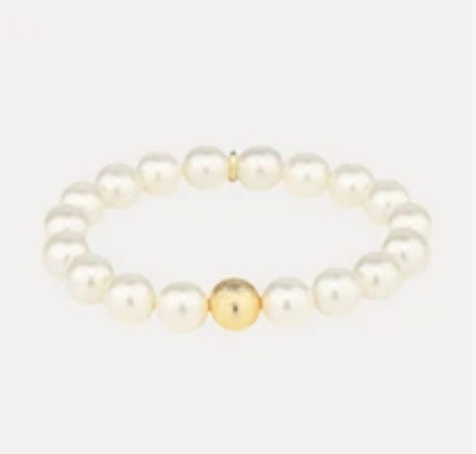 Pearl Mala Beaded Bracelet- Ruby