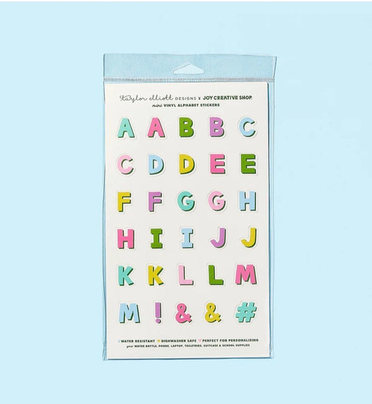 TED x Joy Creative Vinyl Alphabet Stickers