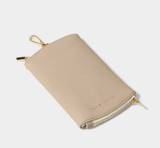 Clip On Sunglasses Case- Light Taupe