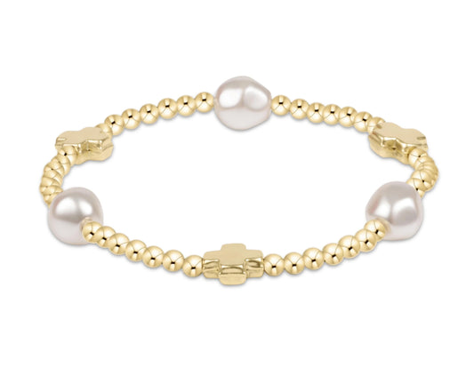 Signature Cross Admire Pearl 3mm Bead Bracelet